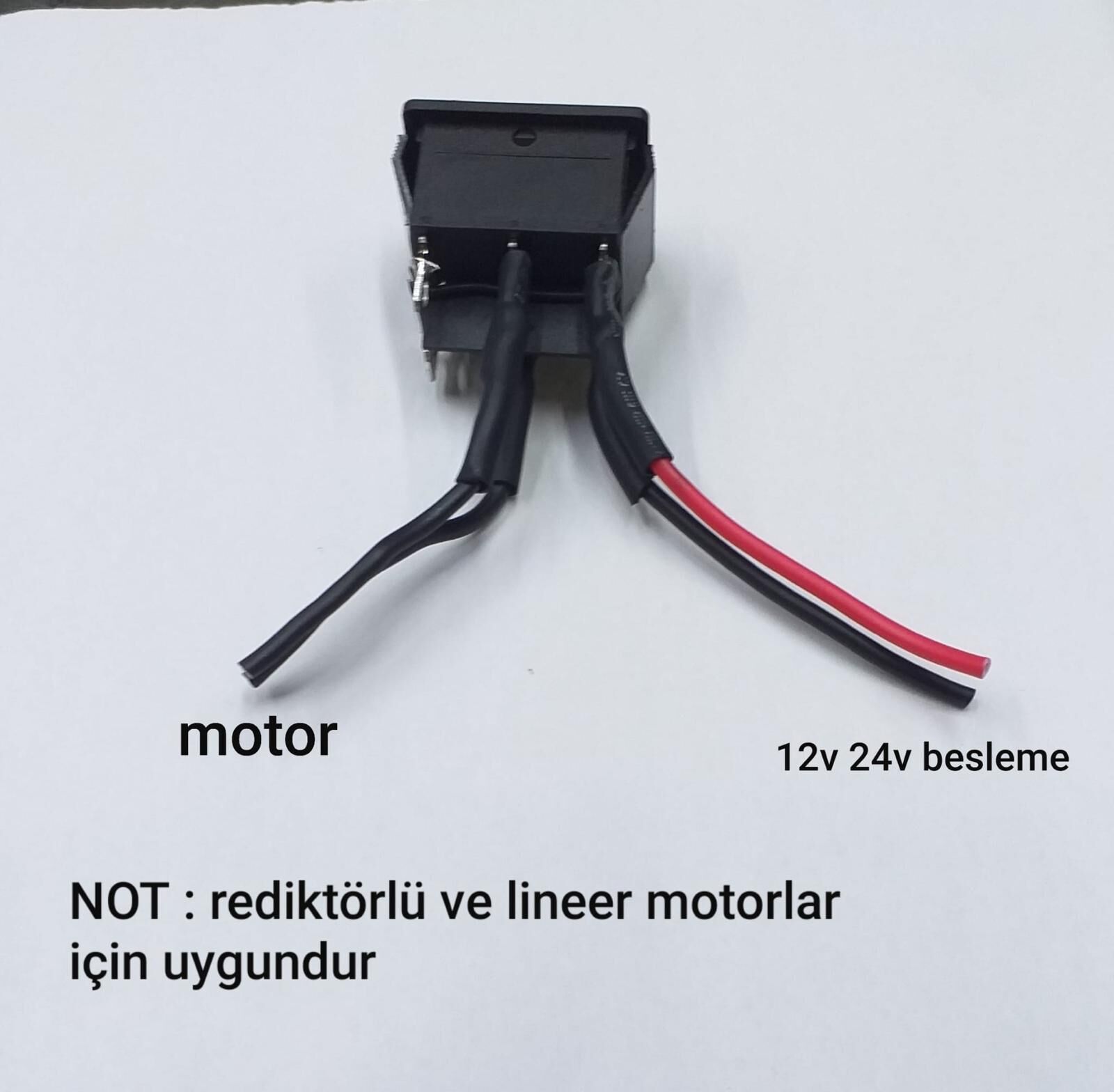 MOTOR SAĞ SOL DÖNDÜRME BUTONU (12VOLT-24VOLT) YAYLI (8 AMPER) MOTOR YÖN KONTROL BUTONU